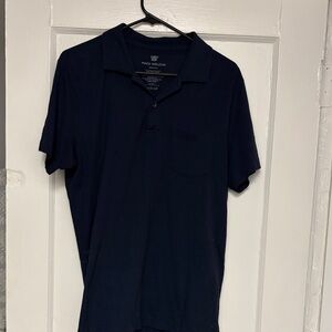 Mack Weldon Navy Short-Sleeve Polo with Chest Pocket